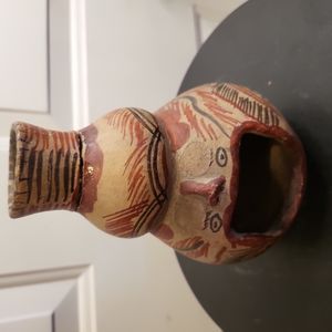 Antique Quapaw Pottery Native Burner Heater Tribal Artifact 6"